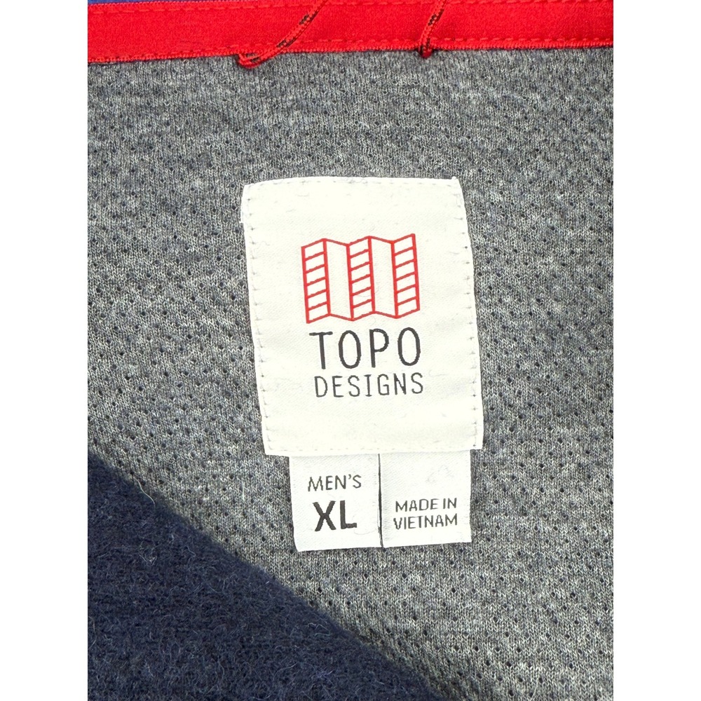 Topo‎ Designs Global Mens 1/4 Zip Sweater Pullover Color Block Fleece Wool XL - Picture 3 of 6